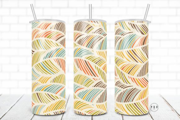 20oz Skinny Tumbler Boho Feather Tumbler