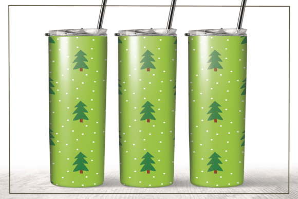 20oz Skinny Tumbler Christmas Tree Green