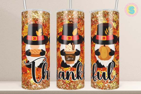 20Oz Thankful Fall Gnome Tumbler Wrap