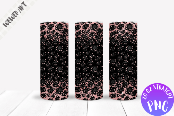 Baby Pink Leopard Skinny Tumbler Wrap
