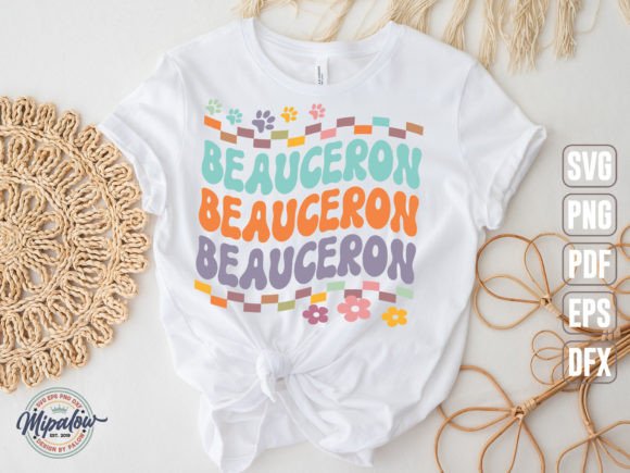 Beauceron SVG: Groovy Wavy Retro