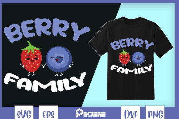 Berry Family Strawberry Blueberry SVG