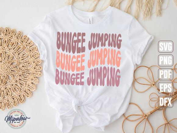 Bungee Jumping SVG, Wavy Text