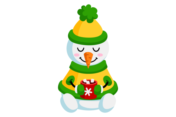 Cocoa Cup Marshmallow in Cute Snowman Ha