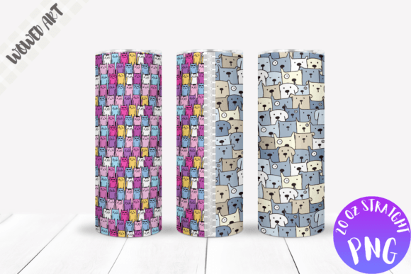 Cute Zip Dogs 20 Oz Skinny Tumbler Wrap