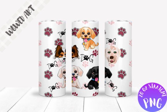 Dogs X Paw 20 Oz Skinny Tumbler Wrap