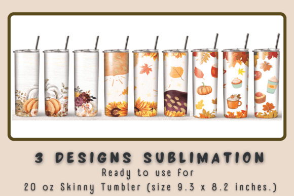 Fall Tumbler Autumn Design Wrap