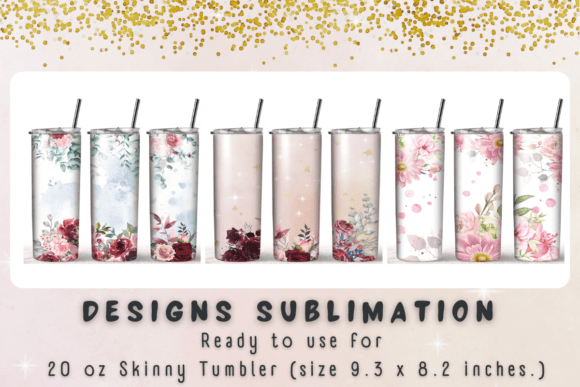 Floral Sublimation Tumbler Wrap