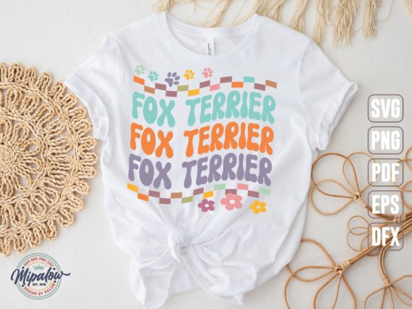 Fox Terrier SVG: Groovy Wavy Retro