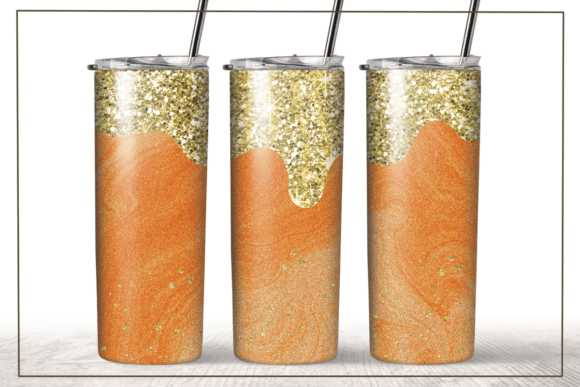 Marble Gold Glitter Tumbler Sublimation