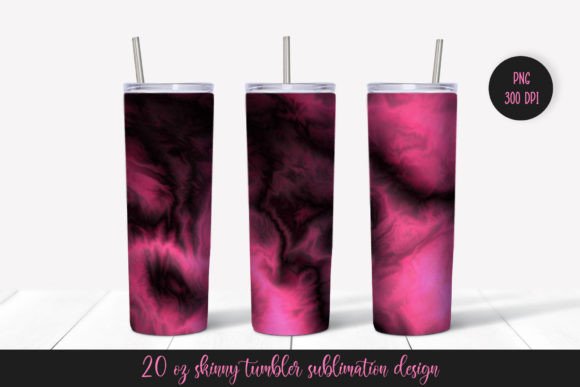 Pink Black Marble Tumbler Sublimation