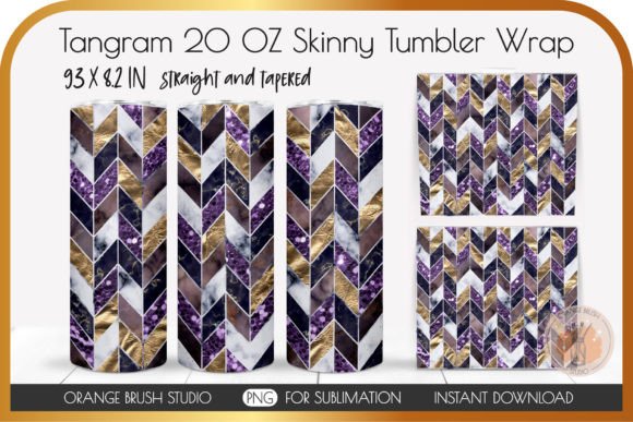 Purple Chevron Skinny Tumbler Wrap PNG