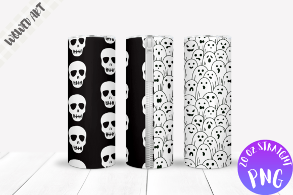 Skull Zip 20 Oz Skinny Tumbler Wrap