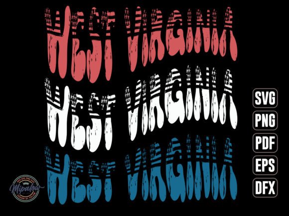 West Virginia State Vintage SVG Sublimat